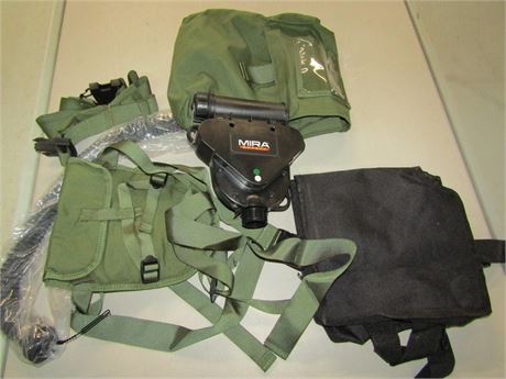 MB-90 Powered Air Purifying Respirator & Drop-Leg Military Pouch / Gas Mask Bag