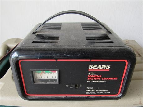Sears 6/2 Amp 12 Volt Manual Battery Charger