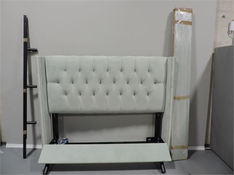 Queen Size Upholstered Headboard / Foot Board / Side Rails / Frame