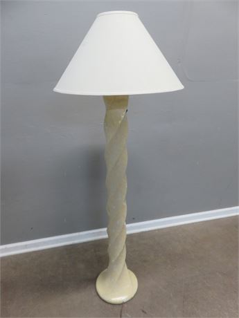 Faux Marble Spiral Post Floor Lamp