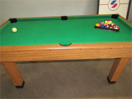 Sportscraft Children Size Pool Table, Balls, Ping-Pong Table Top and Net