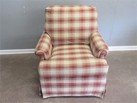 Ethan Allen Plaid Side/Occasional Chair