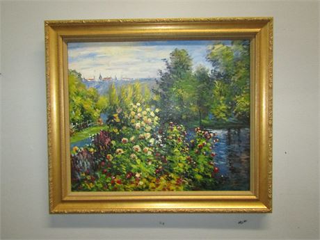 Hand Painted Reproduction ''Garden at Montgeron"