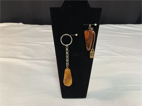Baltic AMBER PENDANT and KEY CHAIN