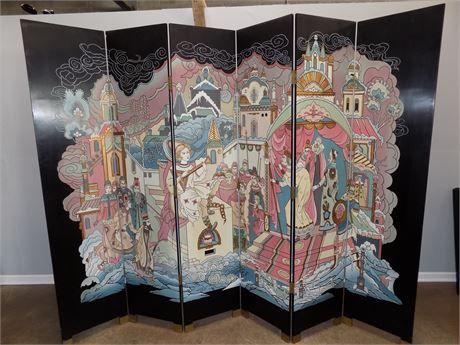 Coromandel 6 Panel "Russian Folklore" Art