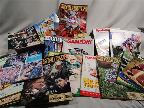 Vintage Football Programs,Pitt Panthers, Fiesta Bowl, Indians,Browns, Super Bowl