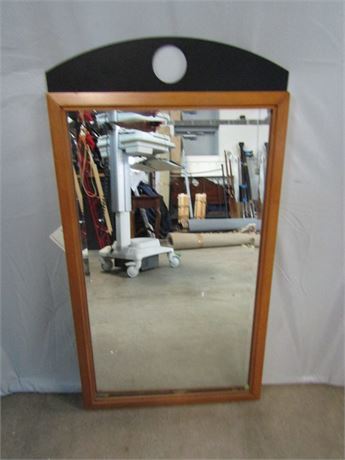 Ethan Allen Mirror, "Wheat Fin with Metal Accents"