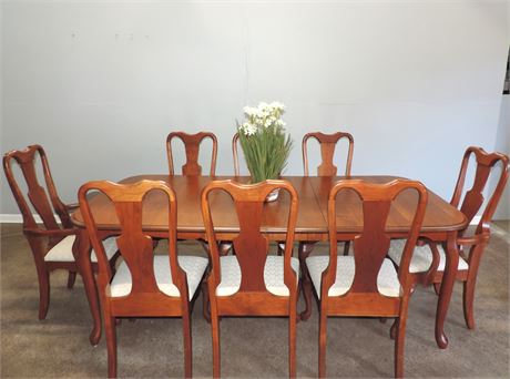 Amish Made Solid Wood Dining Table / 8 Chairs