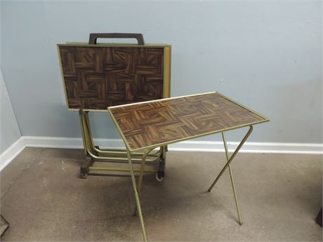 Vintage TV Tray Set / Stand