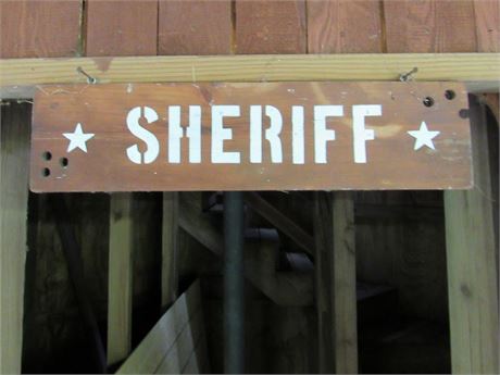 Vintage Wood "Sheriff" Sign