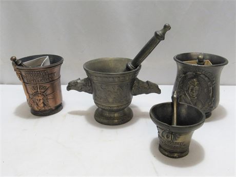 Apothecary Mortar and Pestle Collectible Lot - 8 Piece Lot