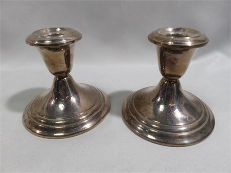 GORHAM Silverplated Weighted Candlestick Holders