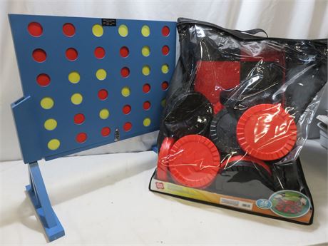 Giant Floor Checkers & Connect Four Game Lot