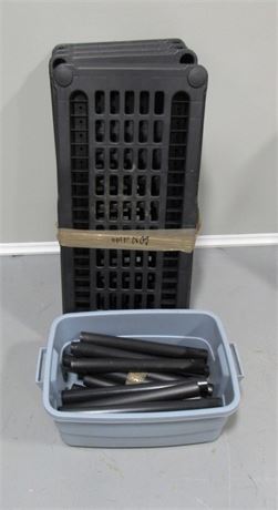 Black Plastic 5-Tier Modular Shelving