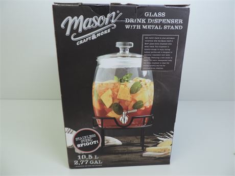 MASON Glass Drink Dispenser