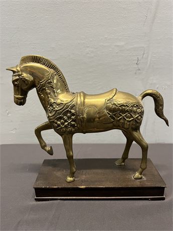 Vintage Brass Carousel Horse