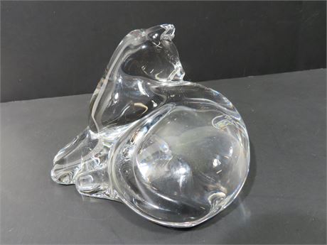 BACCARAT Art Glass Cat Figurine