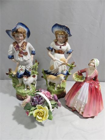 Porcelain Figurines w/Royal Doulton "Janet"
