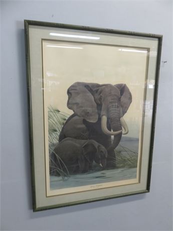 JOHN RUTHVEN Limited Edition "African Elephants" Print
