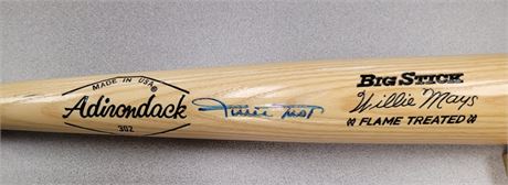 Willie Mays Autographed Adirondak Baseball Bat San Francsisco Giants