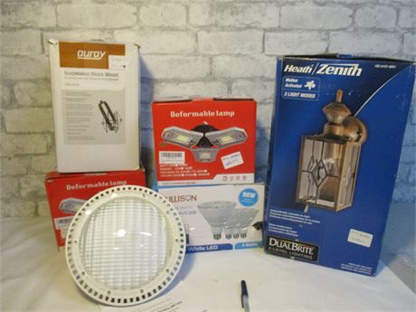 A Large Box of Lamps and Home Lighting Supplies