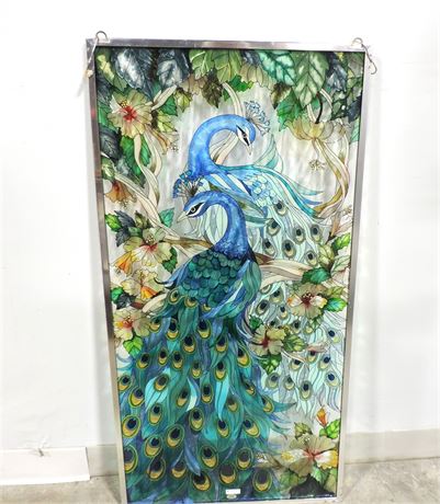 Stain Glass Peacock Wall Hanging