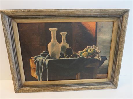 Vintage Still Life Reproduction Painting