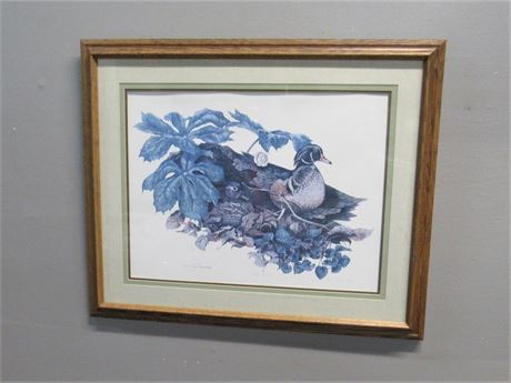 Spring Solitude by Susan Norris Barr - 1982, Framed Matted and Signed
