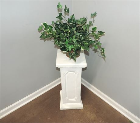 Plaster Plant Stand / Artificial Plant