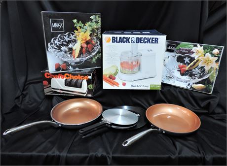 Mikasa Centerpiece Bowl / Gotham Pans / Black & Decker Food Processor
