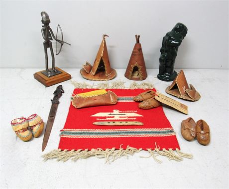 Native American Collectible/Novelty Lot - 11 Pieces incl. Frankoma Dancing Chief