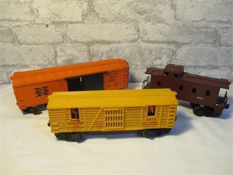 3 Piece Lionel Train Transport Cars, #6473, #NH 6464725, #6017