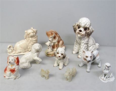 Collectible Dog Lot - Lefton, Napco, Rosenthal, Lenox, Staffordshire - 10 Pieces