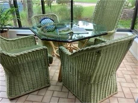 Wicker Veranda Chairs & Table