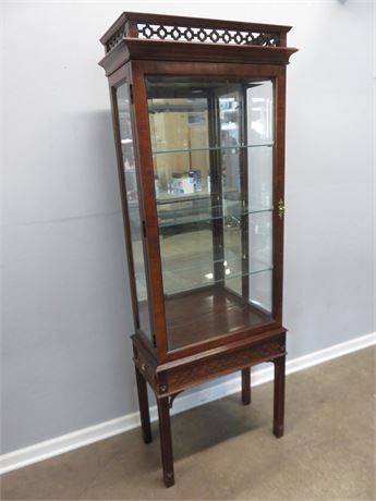 CENTURY Asian Inspired Lighted Curio Cabinet