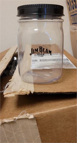 Jim Beam Plastic Drinking Jars with Lid Case 68 Count