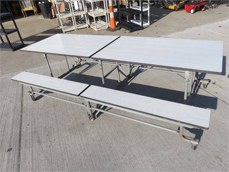 8 Ft. Folding Cafeteria Table