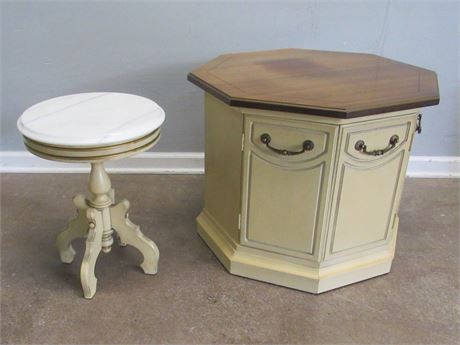 2 Painted Furniture Pieces/Side Tables