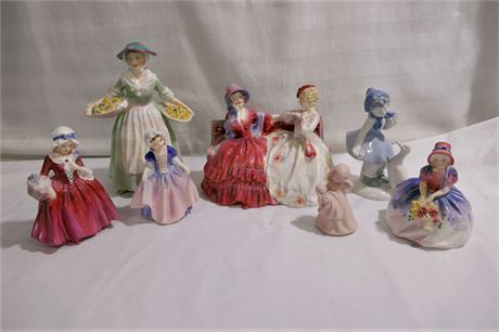 Royal Dalton Porcelain Lady Figures Lot