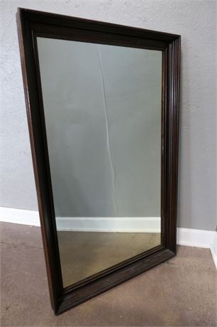 Wood Framed Mirror with a Metal/Tin Backing