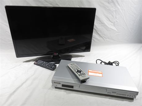 LG 24-inch Class 720p LED TV & PANASONIC DVD/CD Player