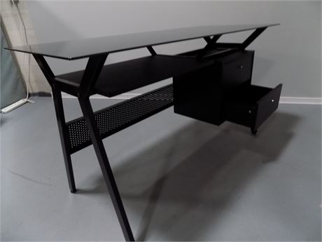 Contemporary Black Computer Desk