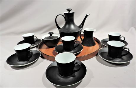 Vintage Block Bidasoa / Teapot / Cups / Saucers