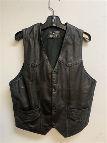 MOB Black Leather Vest