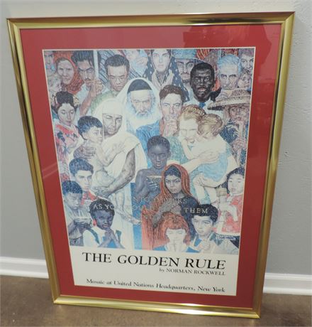 NORMAN ROCKWELL 'Golden Rule' Mosaic Print