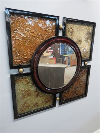 Geometric Metal Wall Art Mirror