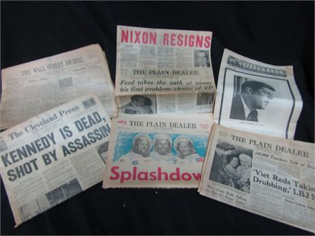 Newspapers, Rare Famous Headlines