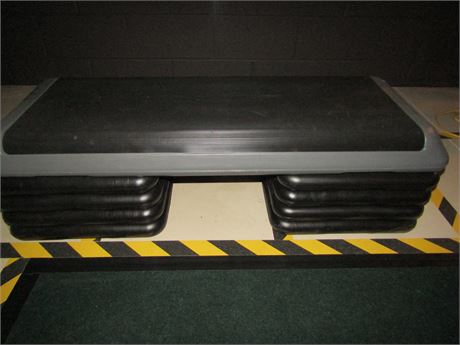 The Step (Made in USA) High Step Aerobic Platform and 4 Black Risers
