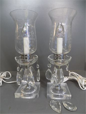 Etched Glass Lamps