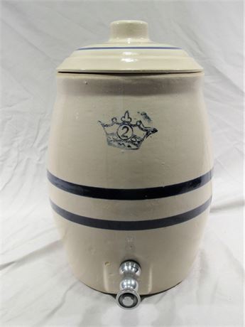 Vintage Robinson Ransbottom Pottery (RRP) 2 Gallon Stoneware Water Cooler